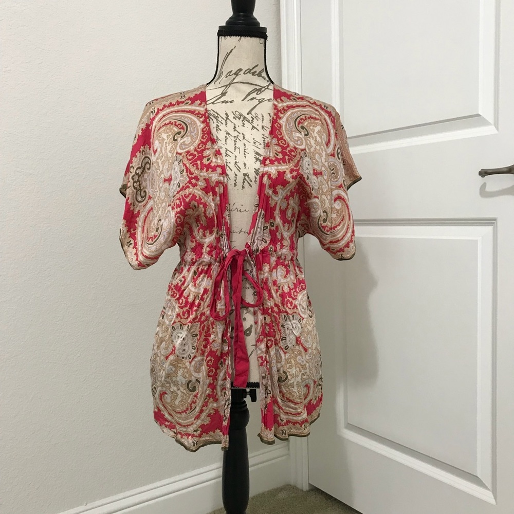 CAbi damask pink kimono #501 M